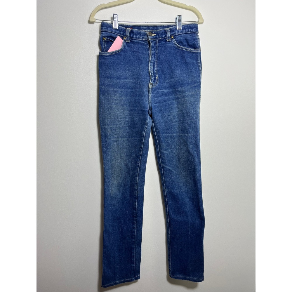 Vintage‎ Sasson Paris High Waisted Straight Leg Jeans Medium Wash Denim